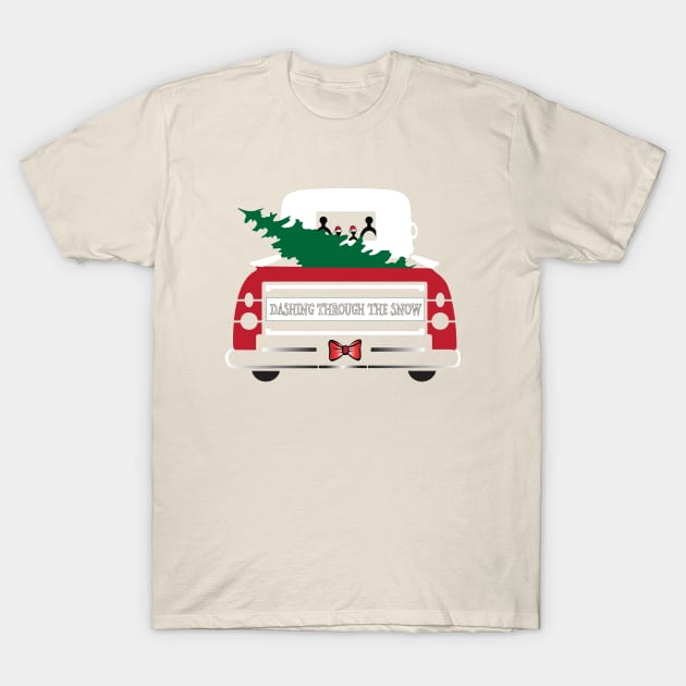 DASHING THROUGH THE SNOW CHRISTMAS TRUCK T-Shirt by Sunshineisinmysoul